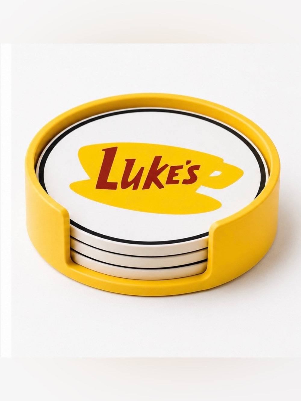 Luke’s Diner Inspired Coaster Set with Holder Gilmore Girls Set of 4x 4”